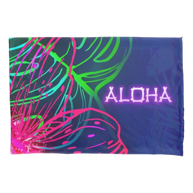 Funda De Cojín Neon Aloha (Anverso)