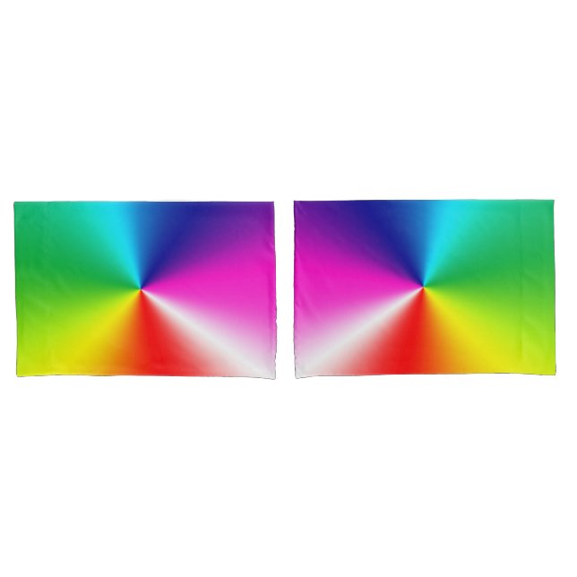 Funda De Cojín Neon Rainbow Prisma Pattern (Anverso - Set)