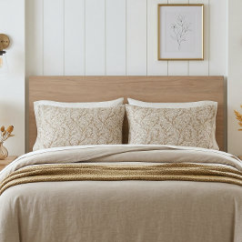 Funda De Cojín Neutral Beige Gold Botanical Leaf William Morris