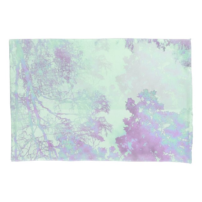 Funda De Cojín Niebla de hoja ancha de lavanda (Anverso)