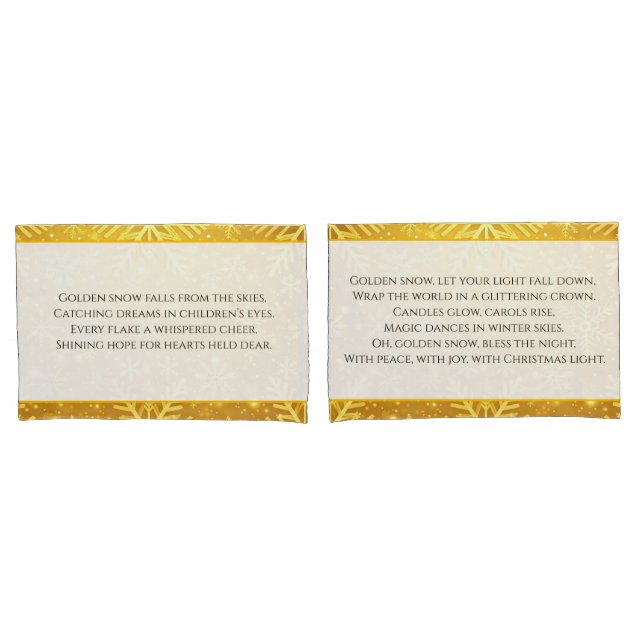 Funda De Cojín Nieve Dorada (Anverso - Set)