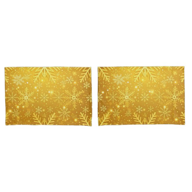 Funda De Cojín Nieve Dorada (Anverso - Set)