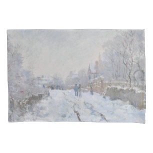 Funda De Cojín Nieve en Argenteuil (por Claude Monet)
