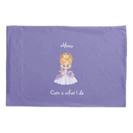 Funda De Cojín Niñera morada de Princesa