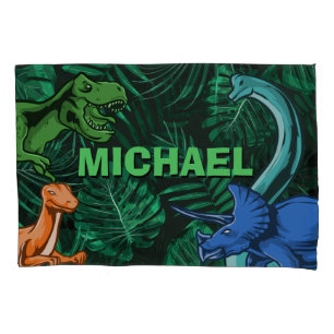 Funda De Cojín Niños dinosaurios Dino Jurassic Trex Boy personal