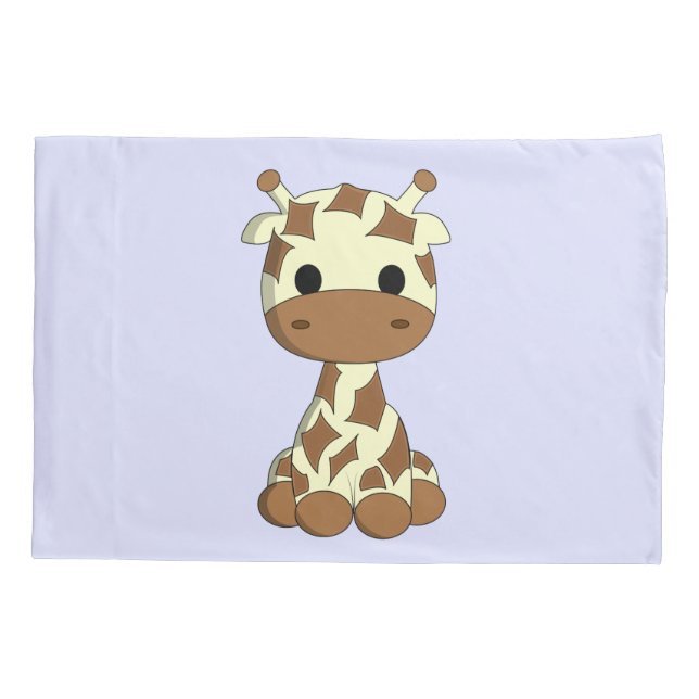 Funda De Cojín Niños lindos del dibujo animado de la jirafa del (Reverso)