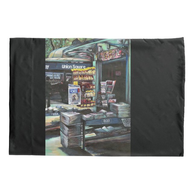 Funda De Cojín Noche de crisocolia, Union Square, NYC (Reverso)