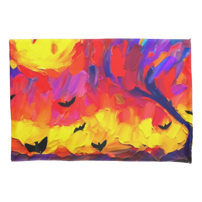 Funda De Cojín Noche de Halloween Resumen Moderno (Anverso)