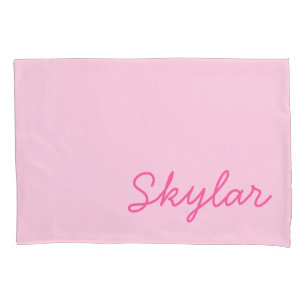 Funda De Cojín Nombre cursivo del Personalizado rosado rosado ros
