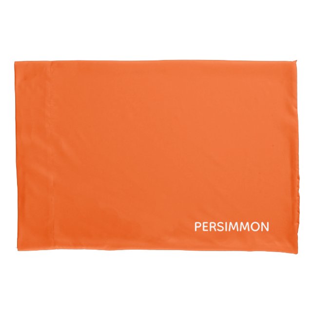 Funda De Cojín Nombre de color rojo de Persimmon (Anverso)