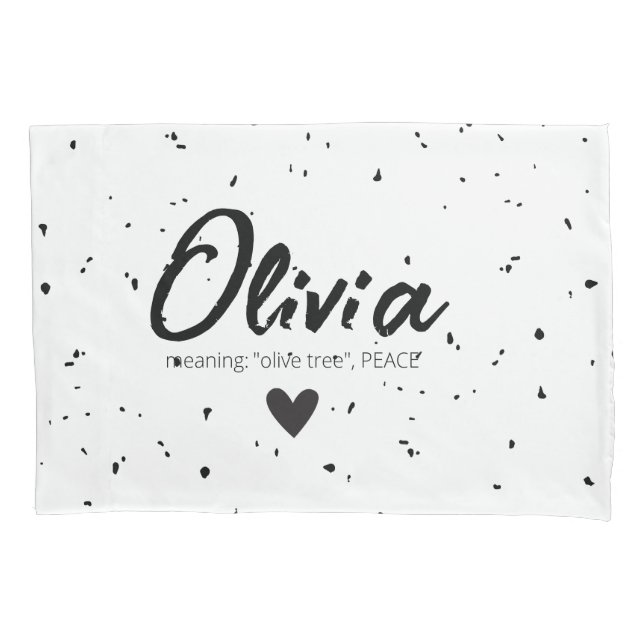 Funda De Cojín Nombre de OLIVIA significa Chicas niños mínimo bla (Anverso)