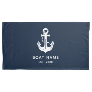 Funda De Cojín Nombre del Buque de Vela Elegante Año de Marca Est