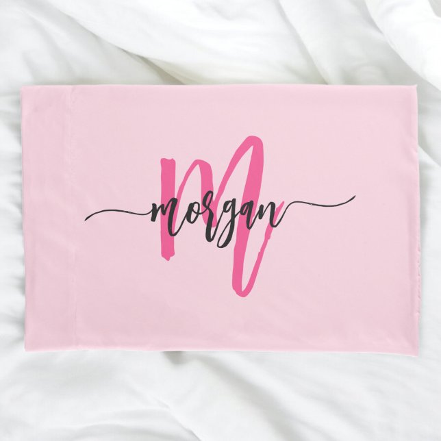 Funda De Cojín Nombre del Monograma de Giro de Guión Moderno Cali (Subido por el creador)