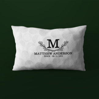 Funda De Cojín Nombre del patrón de bola de golf personalizado Mo