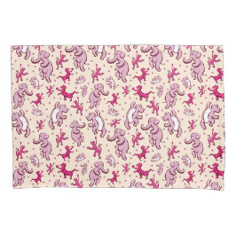 Funda De Cojín Nombre del patrón rosado de baile de los animales 