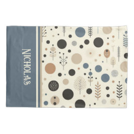 Funda De Cojín Nombre personalizado abstracto de Woodland