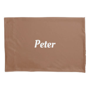 Funda De Cojín Nombre personalizado de chocolate marrón claro