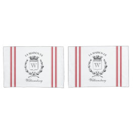 Funda De Cojín Nombre personalizado de cinta roja francesa estilo
