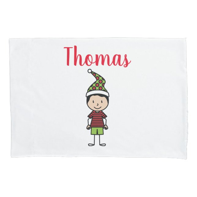 Funda De Cojín Nombre personalizado de los niños navidades (Anverso)