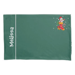 Funda De Cojín Nombre personalizado de Navidades Snowman