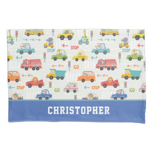Funda De Cojín Nombre personalizado del patrón de coche de trans
