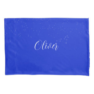 Funda De Cojín Nombre personalizado estrella azul Leo Zodiac star