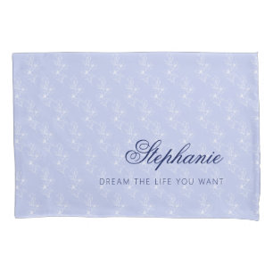 Funda De Cojín Nombre personalizado floral personalizado