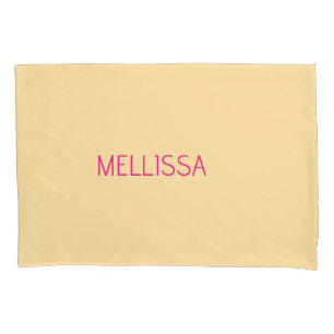Funda De Cojín Nombre personalizado minimalista crema