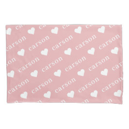 Funda De Cojín Nombre repetido simple y simple de Rubor Rosa