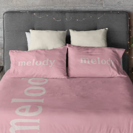 Funda De Cojín Nombre rosa de habitación de dormitorio moderno 