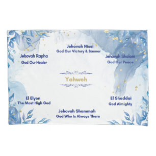 Funda De Cojín Nombres De Dios Pillowcase Sei 0f 2