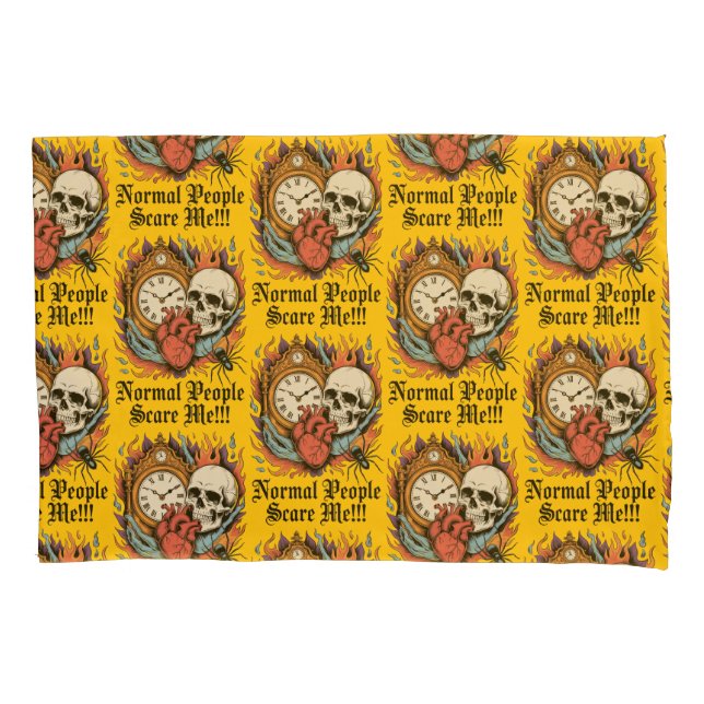 Funda De Cojín Normal People Scare Me (Anverso)