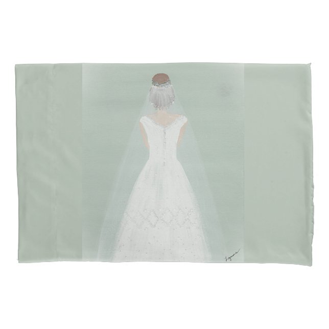 Funda De Cojín Novia vestida de boda (Anverso)