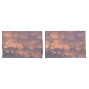 Funda De Cojín Nubes de bolas de algodón rosadas