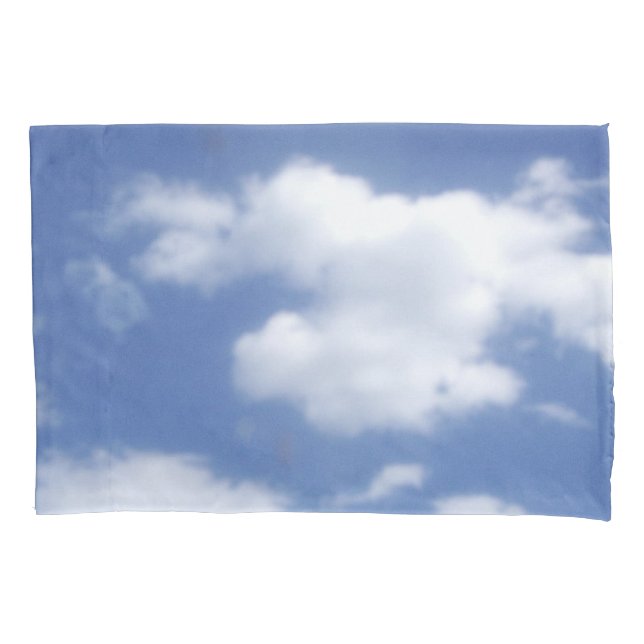 Funda De Cojín nubes en cielo azul (Anverso)