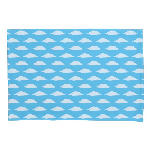 Funda De Cojín Nubes Felices de KiniArt (Anverso-izquierdo)