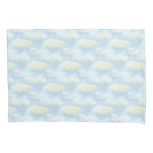 Funda De Cojín Nubes pasadas lindas en azul claro