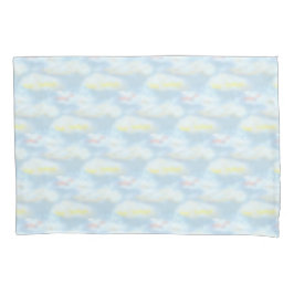 Funda De Cojín Nubes Pastel de color azul claro
