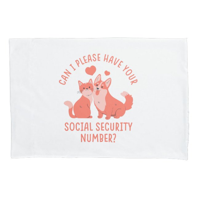 Funda De Cojín Número de Seguridad Social (Anverso)