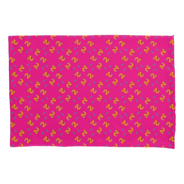 Funda De Cojín Número dos rosa (Anverso)