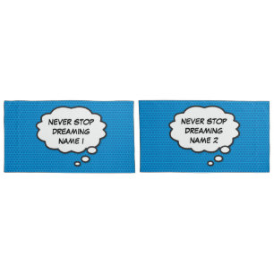 Funda De Cojín NUNCA DEJES DE SOÑAR Diversión Retro Arte Pop Comi