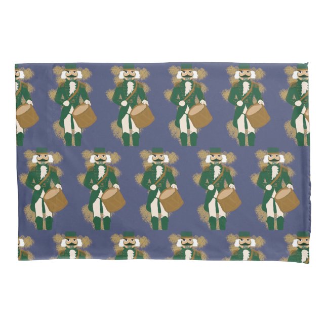 Funda De Cojín Nutcracker Navy Blue Dark Academia Pillowcase (Anverso)