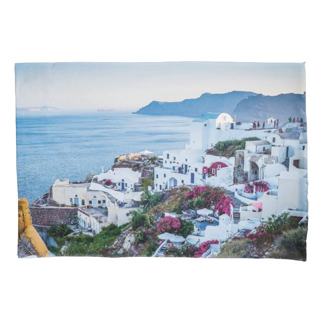 Funda De Cojín Oia, Santorini, Grecia (Anverso)