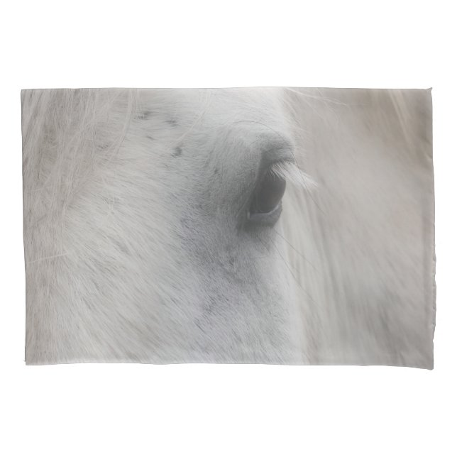Funda De Cojín Ojo blanco de percheron (Anverso)