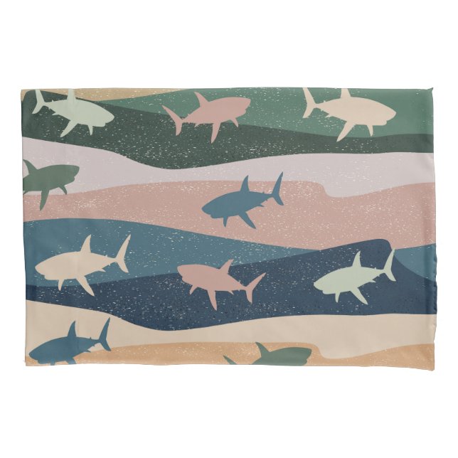 FUNDA DE COJÍN OLA DE TIBURO DE VENTAJA (Anverso)