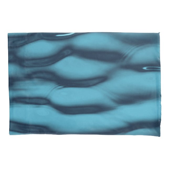 Funda De Cojín Olas de agua azul Aqua (Anverso)