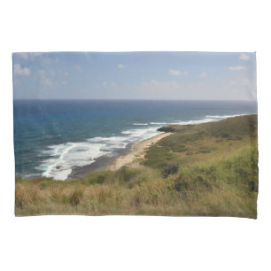 Funda De Cojín Olas oceánicas tropicales Blue Sea Beach Nature