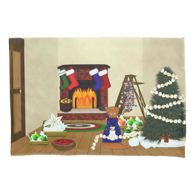 Funda De Cojín Oliver Decorates para Navidades (Anverso-izquierdo)