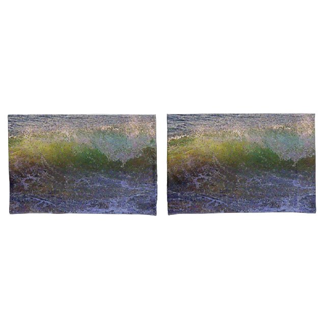 Funda De Cojín Onda oceánica abstracta (Anverso - Set)