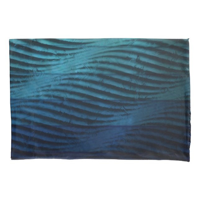 Funda De Cojín Ondas azules clásicas (Anverso)